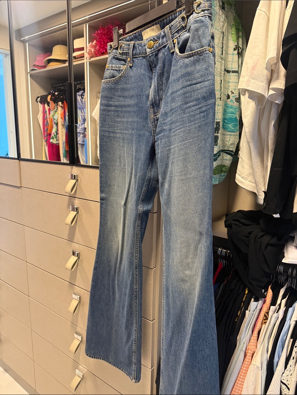 Ulla Johnson Light Blue High-Rise Wide-Leg Jeans